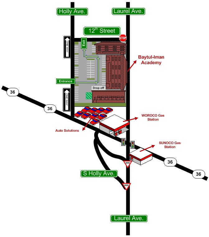 Directional MapHazlet Campus BaytulIman Academy