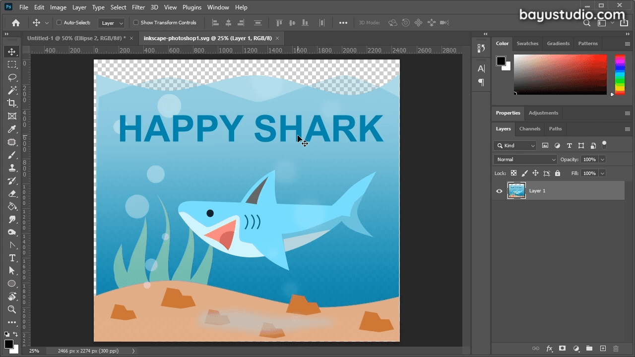 Inkscape & 1 Convert SVG to PSD with Editable Vector Bayu
