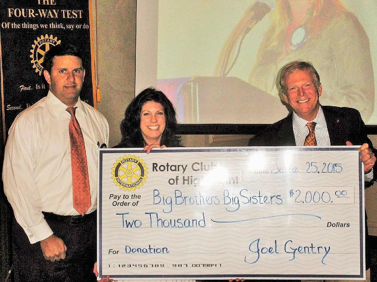 A Great Big Thank You to the High Point Rotary Big Brothers Big