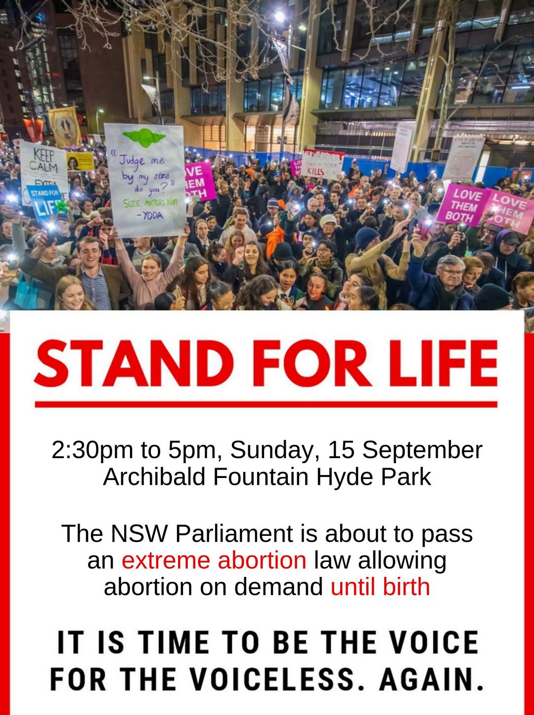 Stand for Life II Catholic Diocese of Broken Bay