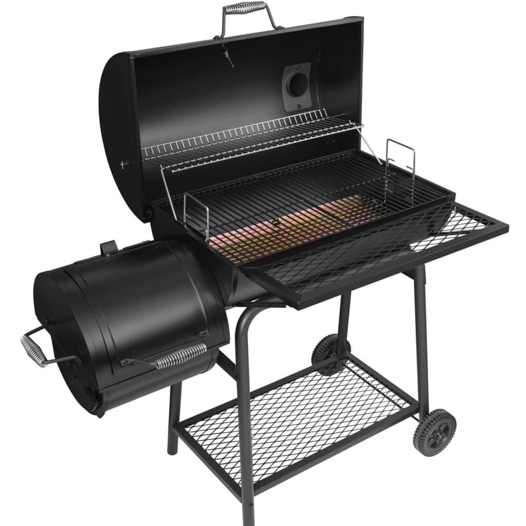 Royal Gourmet Charcoal Grill with Offset Smoker, 30'' L