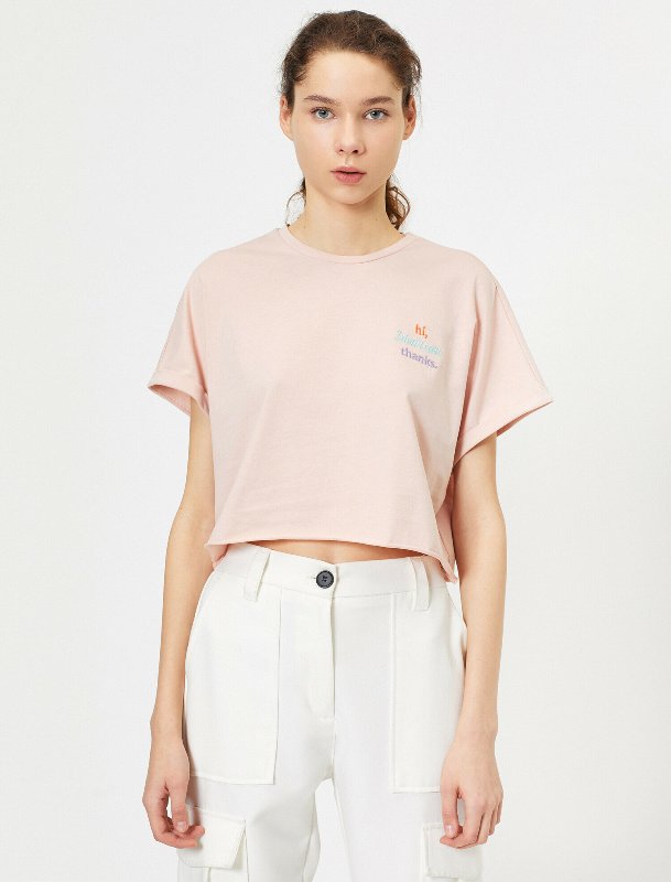 TS009 Embroidered T Shirt Women's & Ladies T Shirt Manufacturer