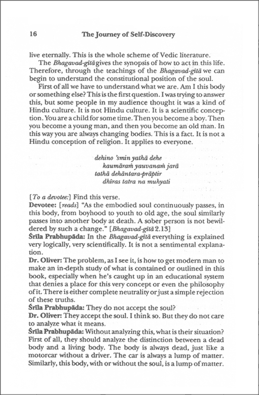 The Journey of SelfDiscovery The Bhaktivedanta Book Trust