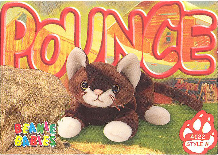 TY Beanie Babies BBOC Card Series 3 Common POUNCE the