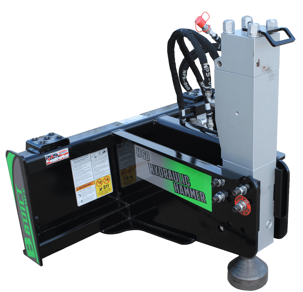 Hydraulic Hammer Skidsteer Loader Attachment BBuilt MFG