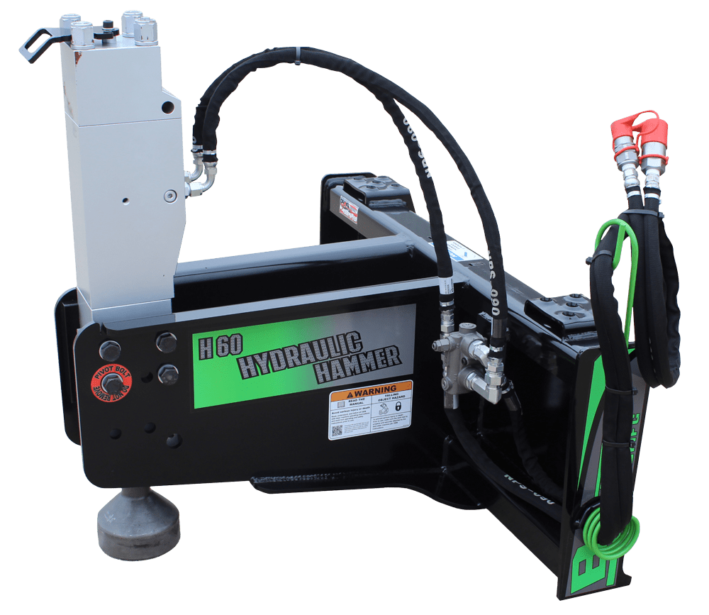 Hydraulic Hammer Skidsteer Loader Attachment BBuilt MFG