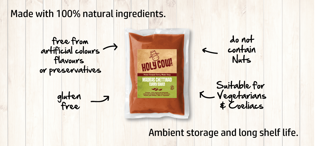 Holy Cow Curry Sauces 6 flavours available on BBX