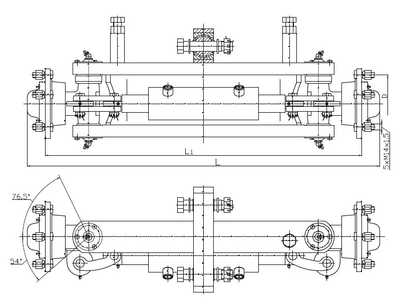 Steering axle 6067 00.00.00 Балканкар Руен