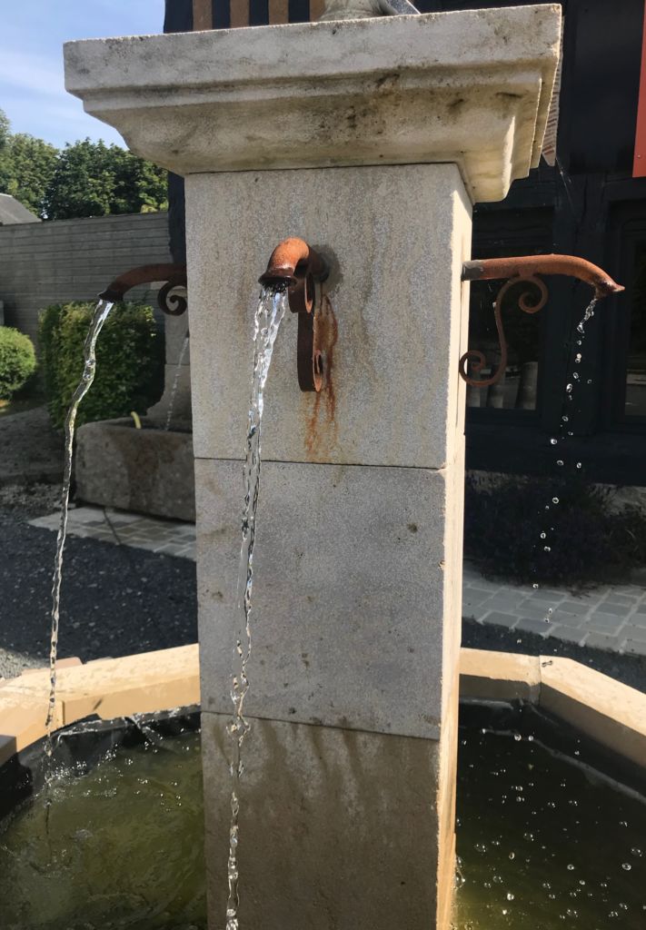 Limestone fountain water feature