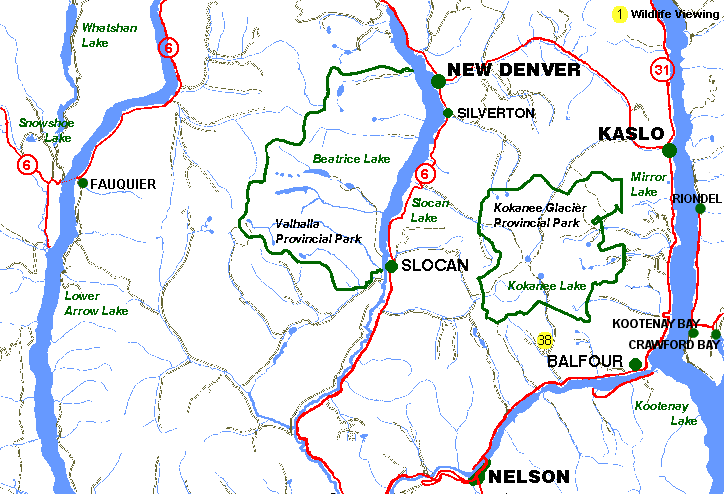 Crawford Bay Bc Map Central Kootenay Area Of British Columbia