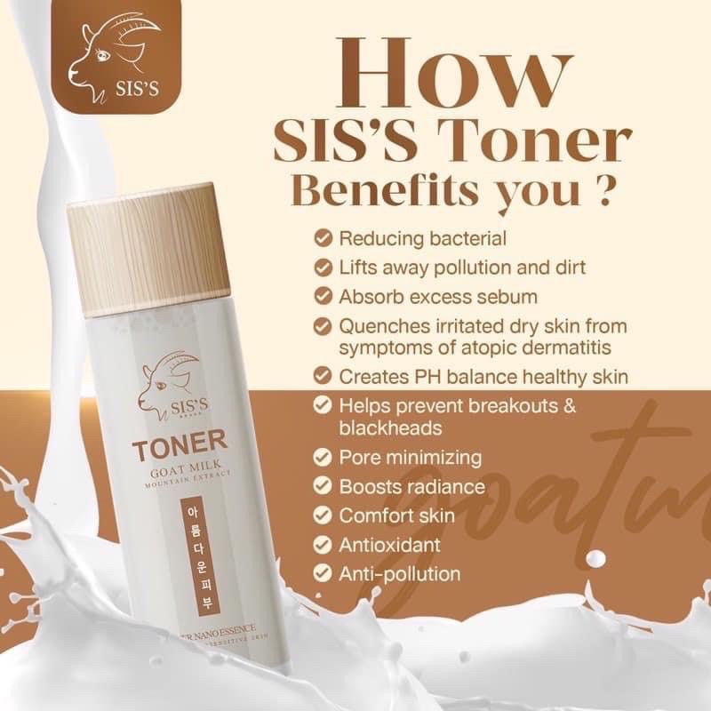 Sis’s Toner Goat Milk 100 ml. ซีสส์ โทนเนอร์นมแพะ