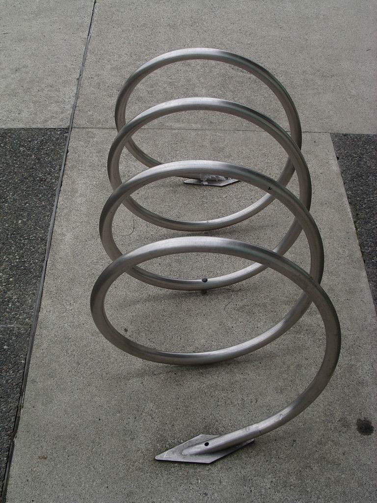 Stainless Steel Spiral Bike Rack BC Site Service