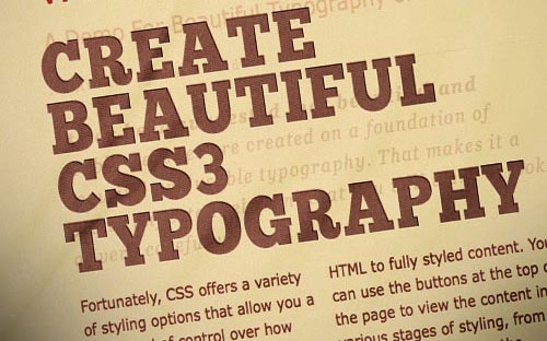 Create Beautiful CSS3 Typography
