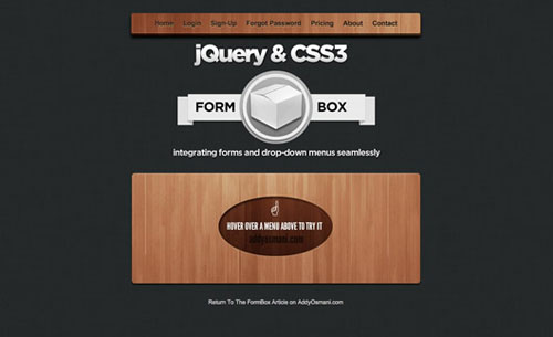 A jQuery & CSS3 Drop-Down Menu With Integrated Forms