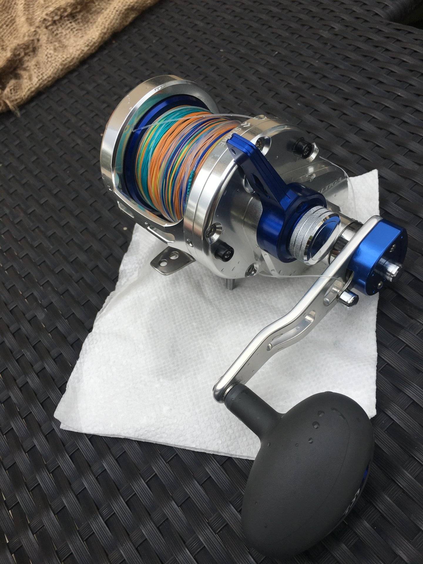 Used Daiwa Saltiga LD40 2 speed Bloodydecks