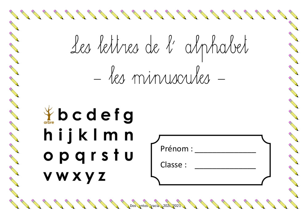 Les lettres de l'alphabet les minuscules BDRP