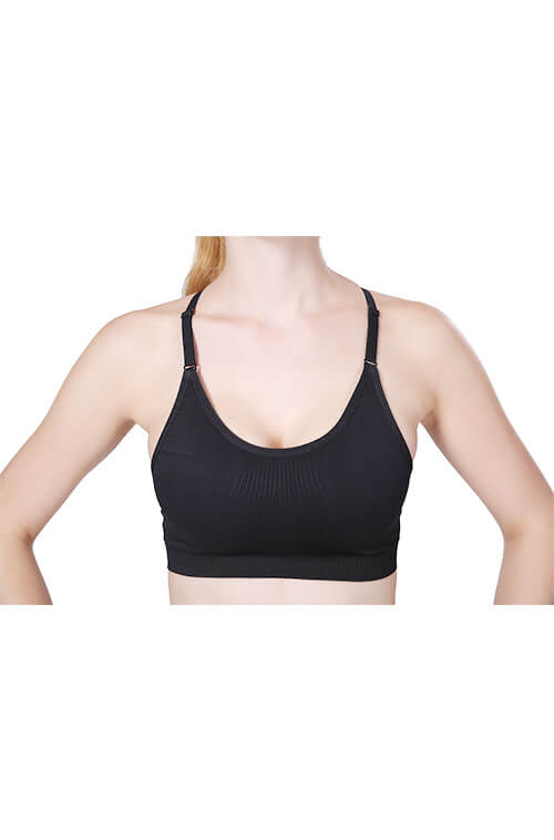 PURE BLACK SEAMLESS BELT BRA Seamless Clothing Manufacturer