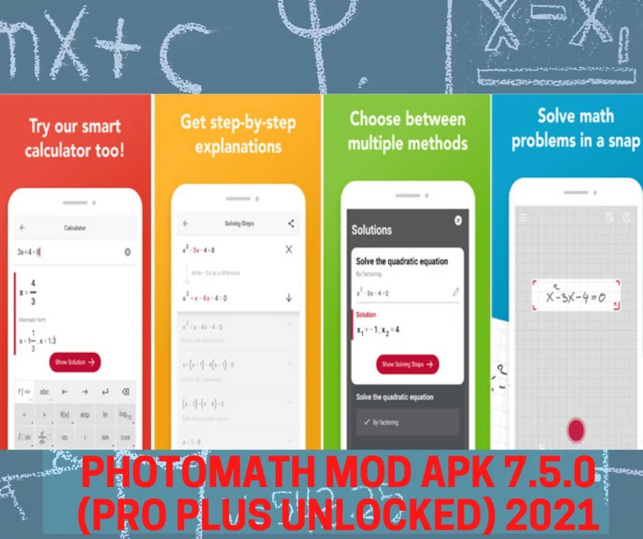 Photomath MOD APK 2021 Best V7.5.0 (Pro Unlocked)