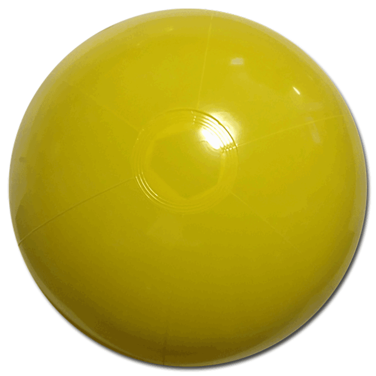 Largest Selection of Beach Balls 16Inch Solid Yellow Beach Balls