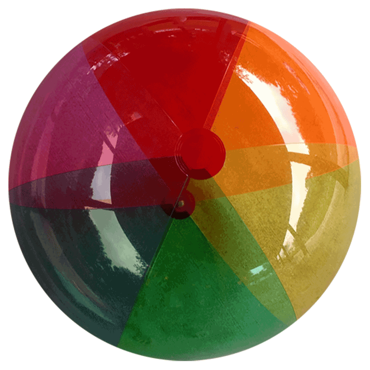 24'' Translucent Rainbow Beach Balls