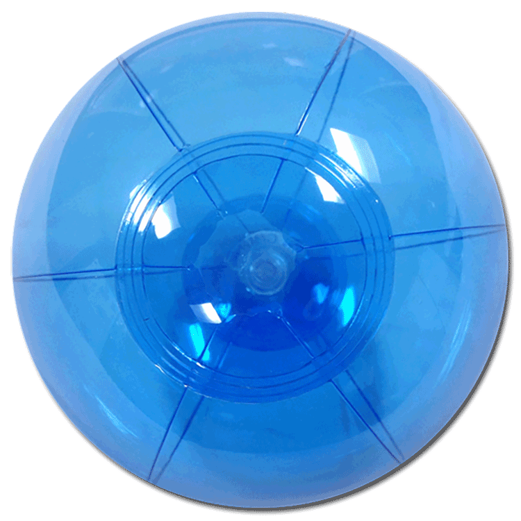 Beach Balls from Small to Giants 6Inch Translucent Blue Beach Balls