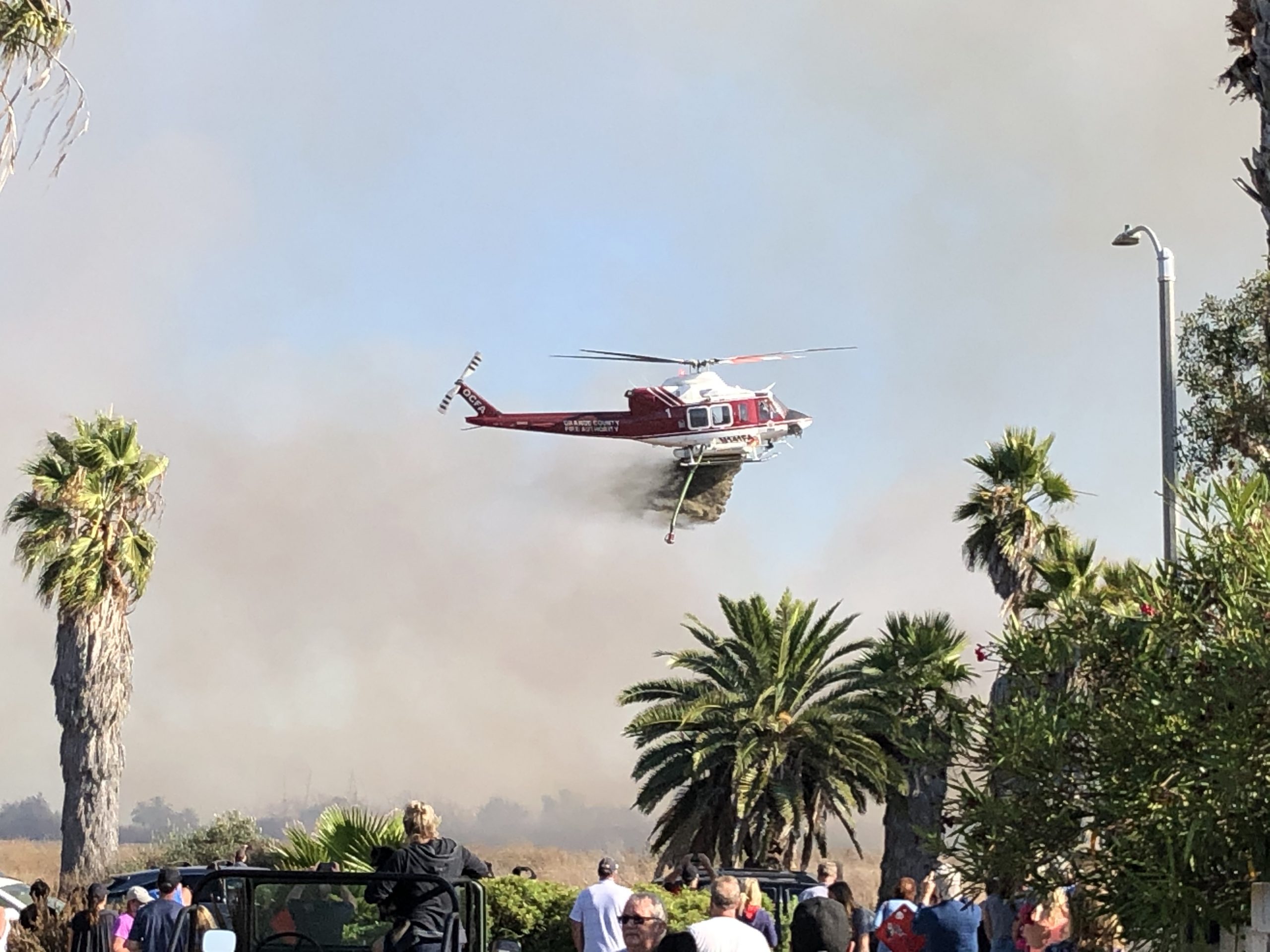 Bolsa Chica Wetlands Fire with the OC Fire Helicopter