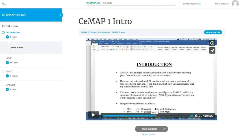 CeMAP 1 & CeMAP 2 & 3 Online Course Beacon Financial Training