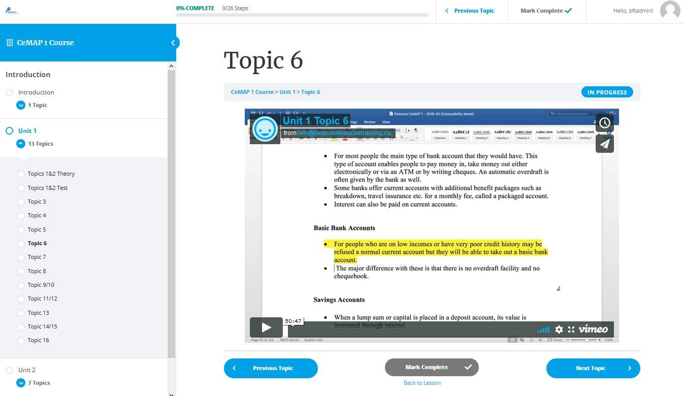 CeMAP 1 & CeMAP 2 & 3 Online Course Beacon Financial Training