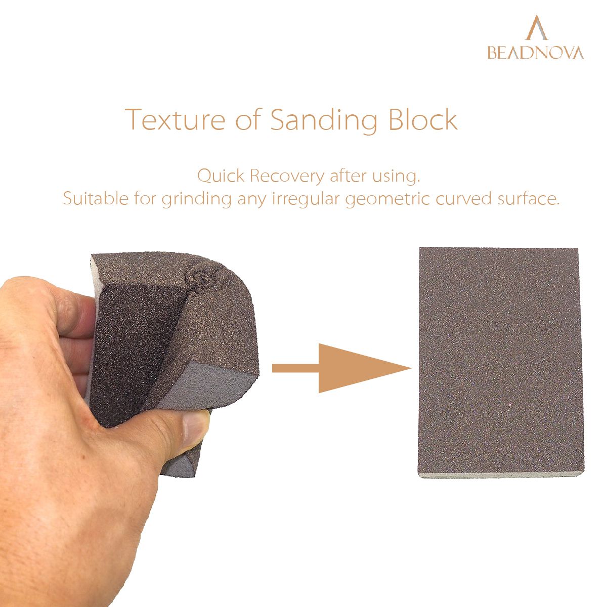 BEADNOVA Sanding Sponge Sand Block Coarse/Medium/Fine/Superfine