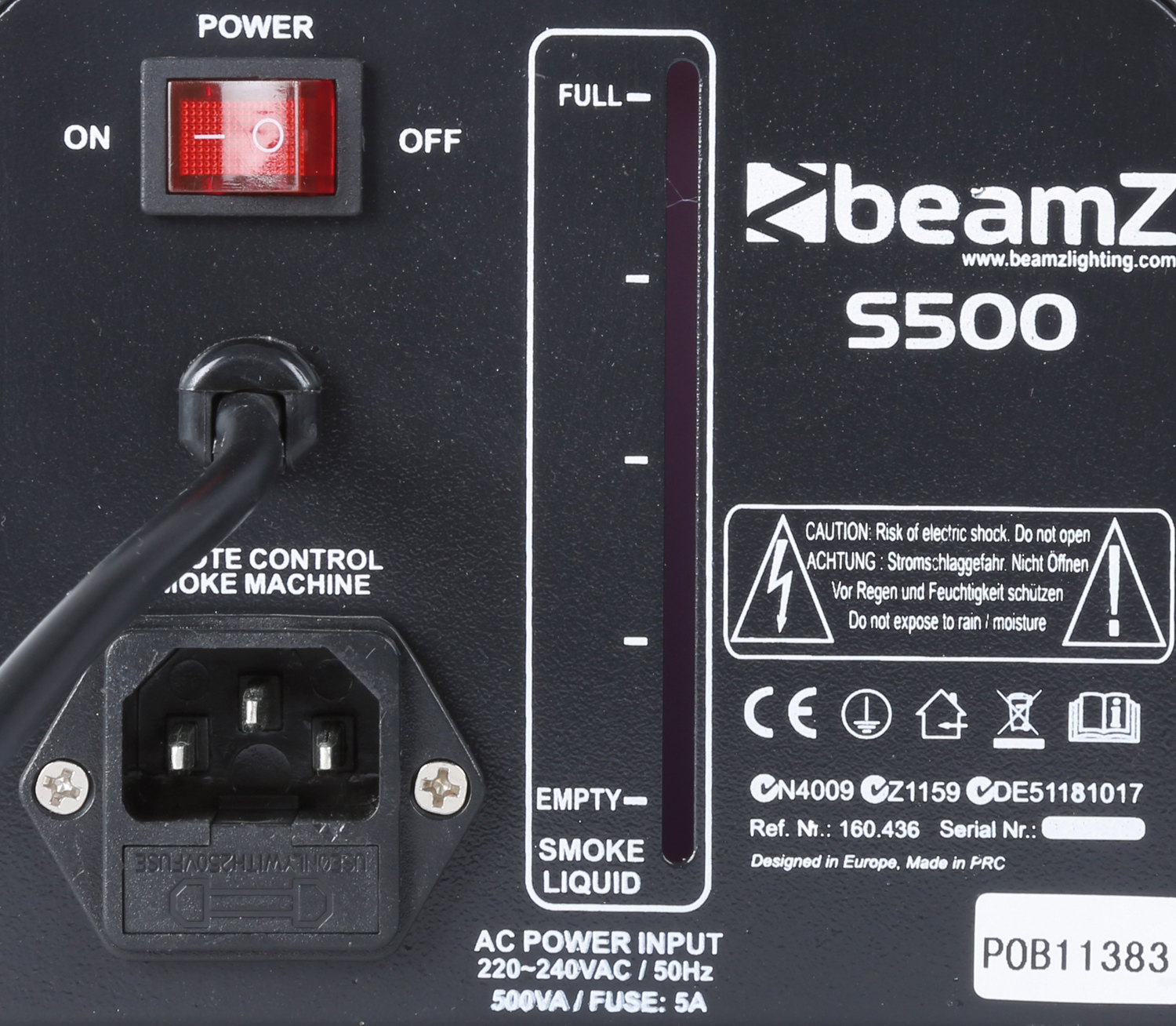 S500 Smoke Machine including fluid beamZ