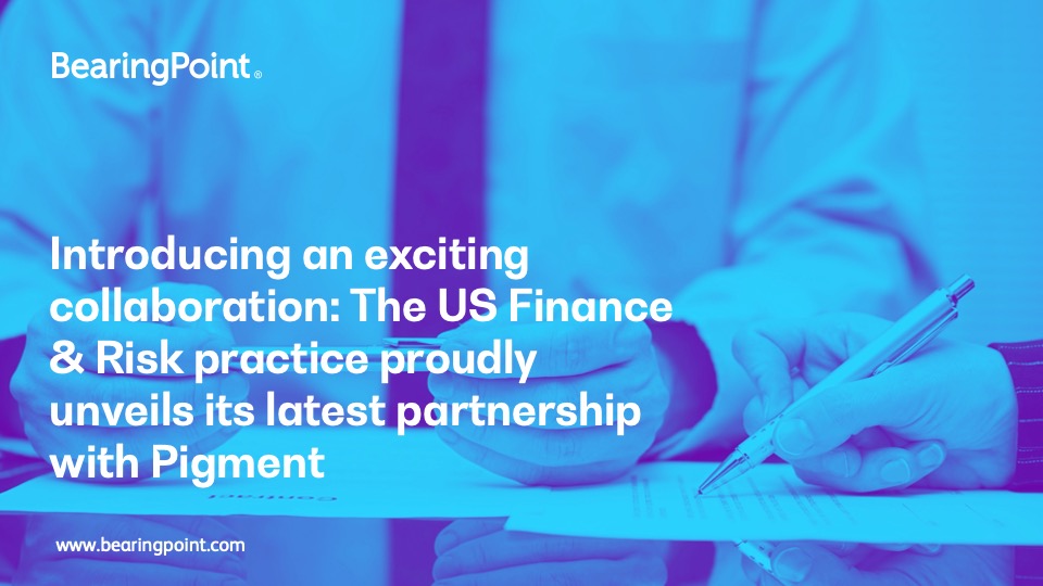 Introducing an exciting collaboration The US Finance & Risk practice