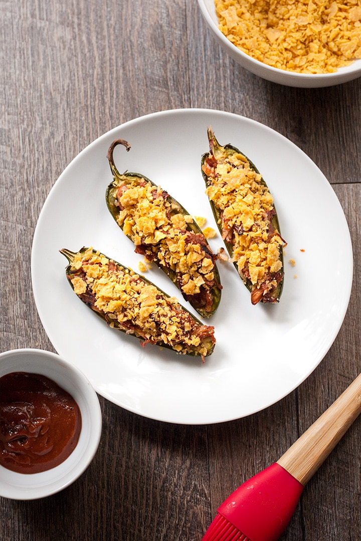 BBQ Pulled Jackfruit Jalapeno Poppers (Vegan Glutenfree)