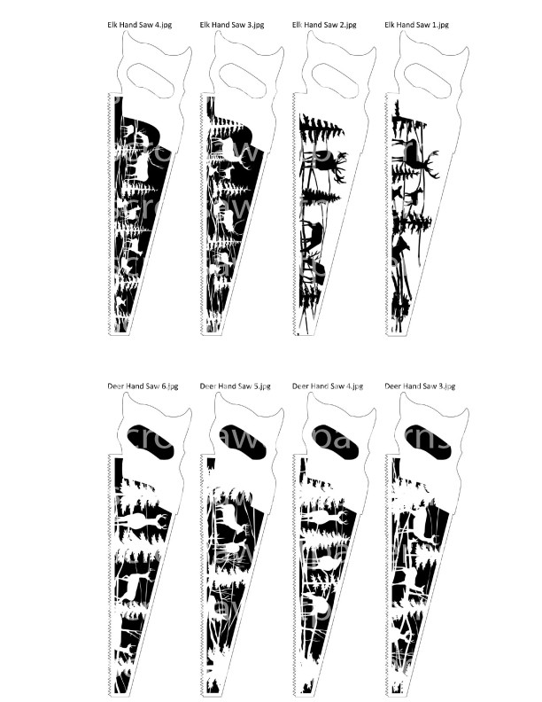 Hand Saws Package Deer, Elk, Moose, Bear and Cowboy Hand Saws