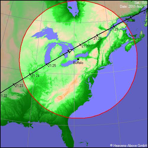 International Space Station View On Maps International Space Station viewing on 8/16/2011 Beato Enterprises Inc.