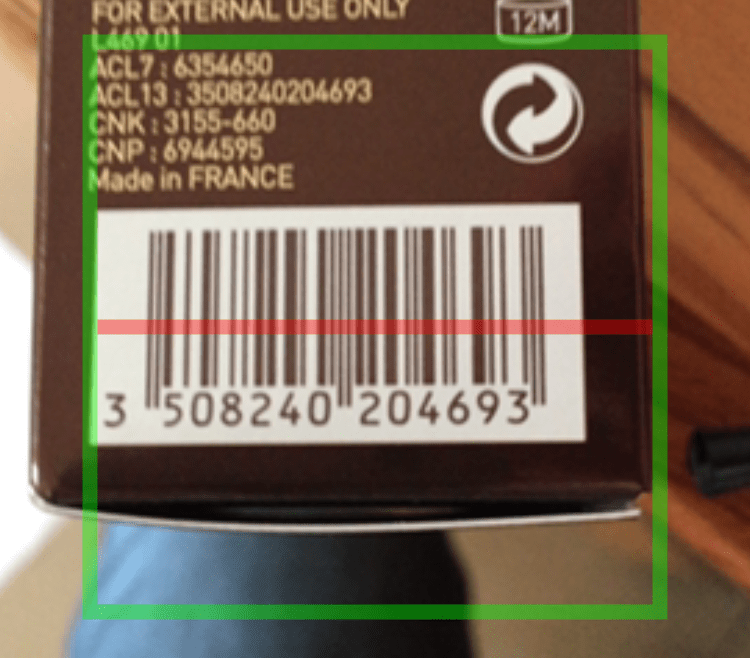 Scanner un code barre avec l'application