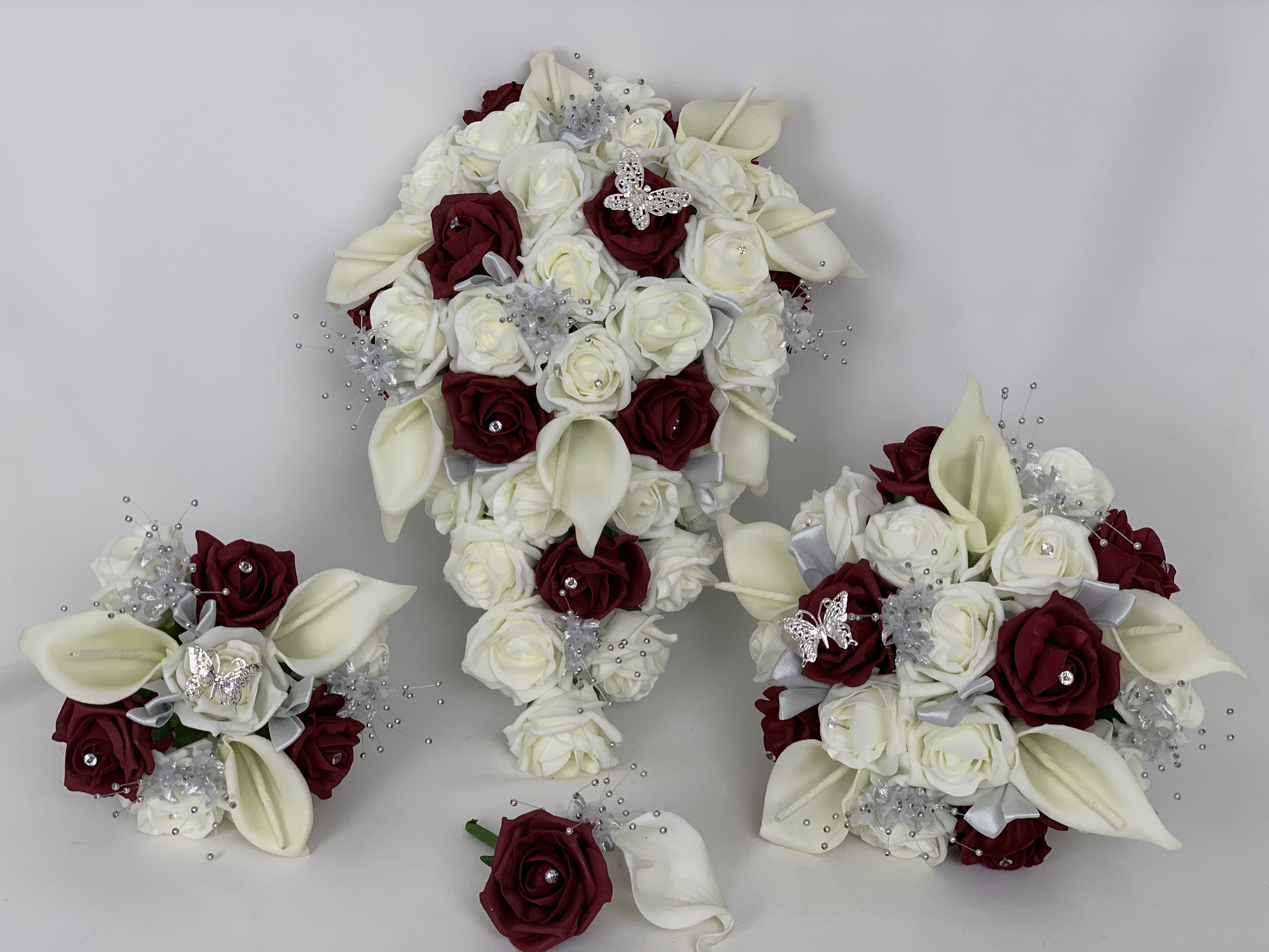 Artificial Wedding Flowers Package Butterfly lilies