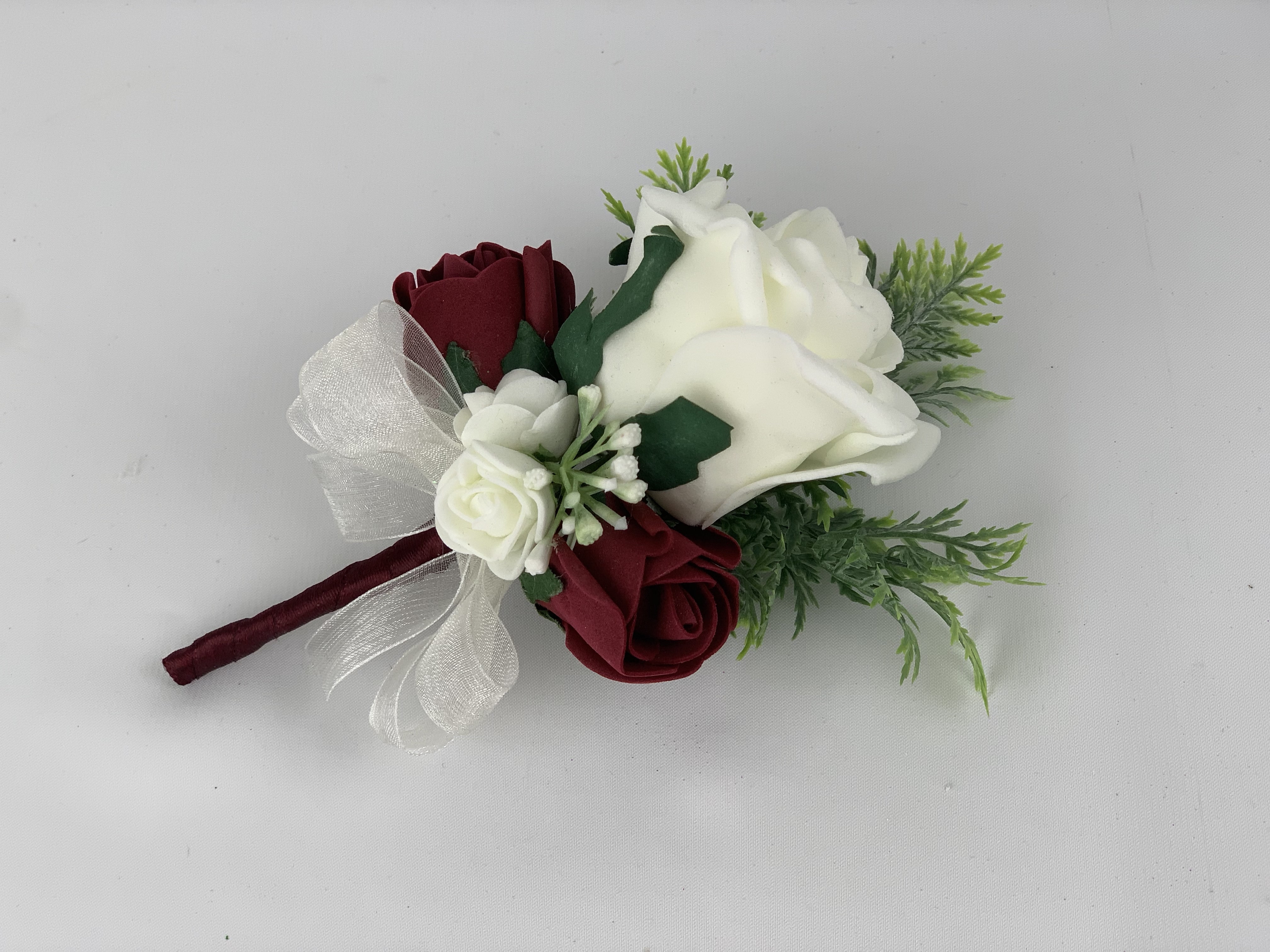 Artificial Ladies Buttonhole Wedding Corsage Greenery