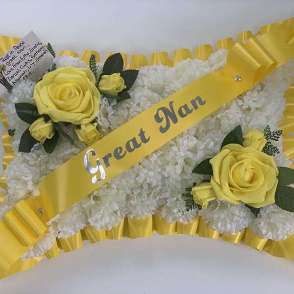 Grave Pillow Artificial Funeral Flowers BEAUTIFUL BOUQUETS