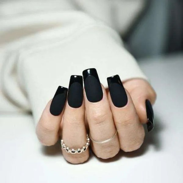 22 Top Trending Black French Tip Nails BeautyStack