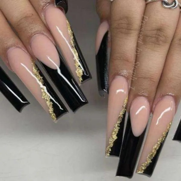 22 Top Trending Black French Tip Nails BeautyStack