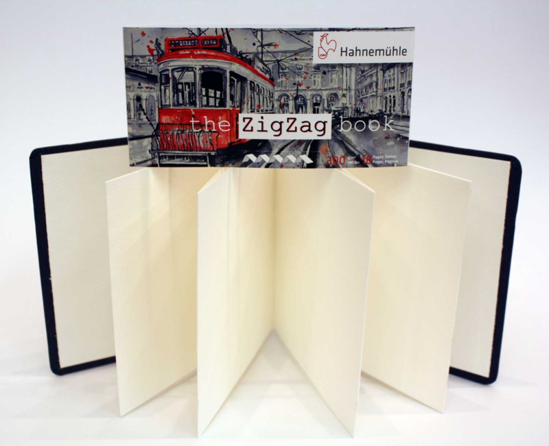 Hahnemühle watercolour The ZigZag book A5 18 pagina's Zwarte kaft