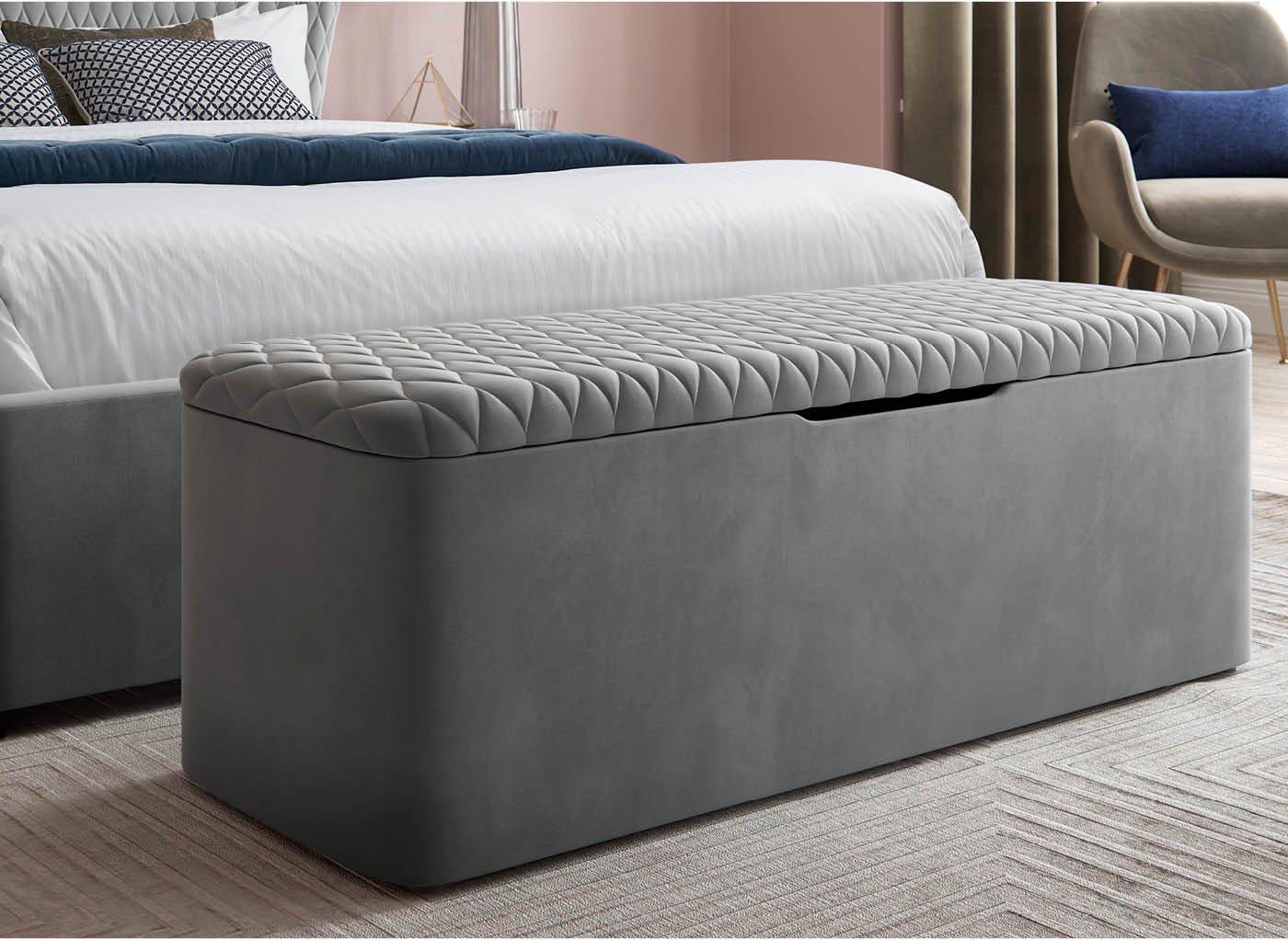 Grove Grey Blanket Box Bed Sava