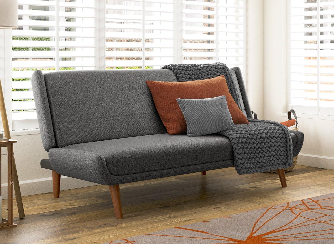 Ellery 3 Seater ClicClac Sofa Bed Grey Bed Sava