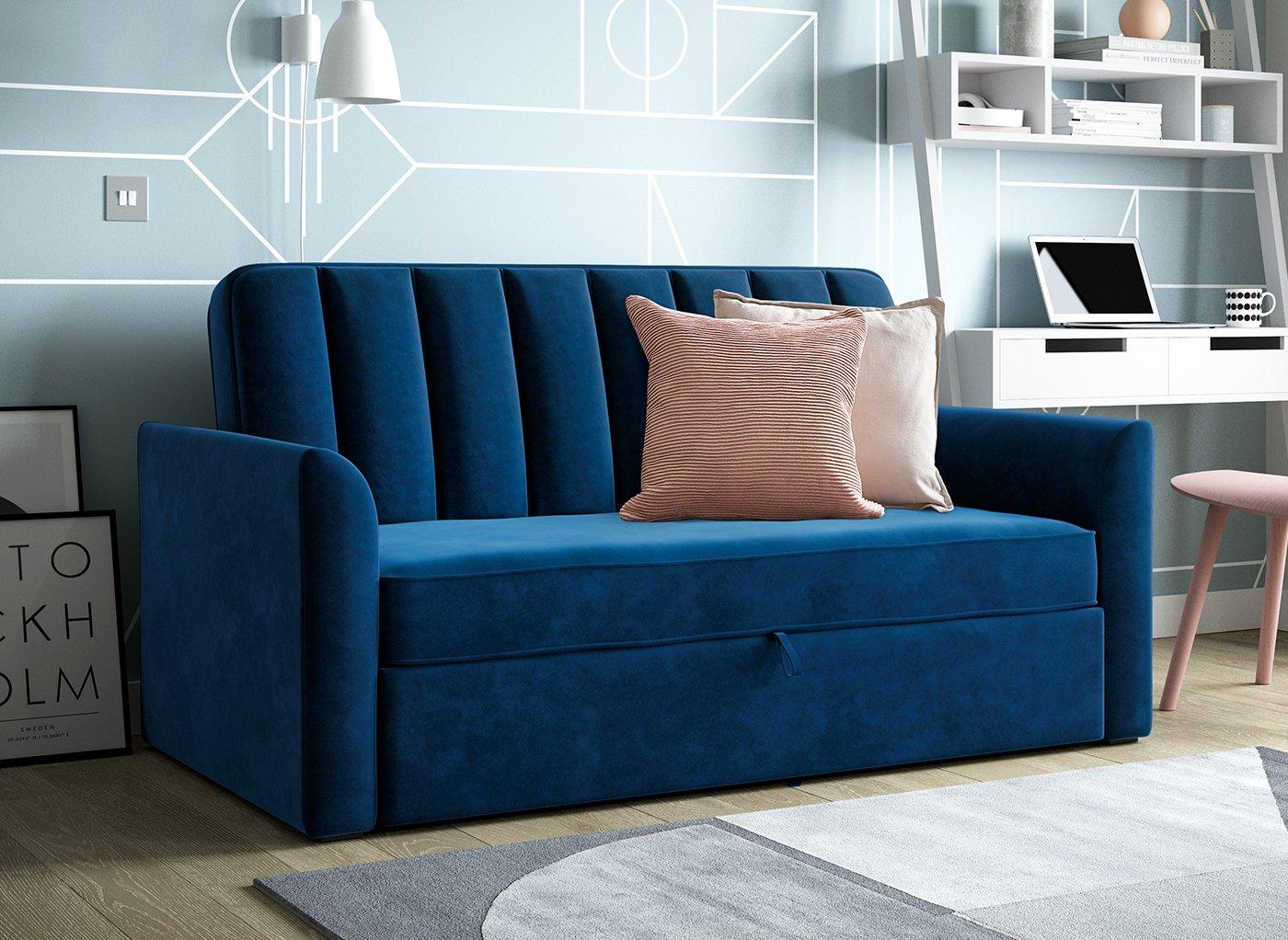 Hazel Navy Sofabed Blue Bed Sava