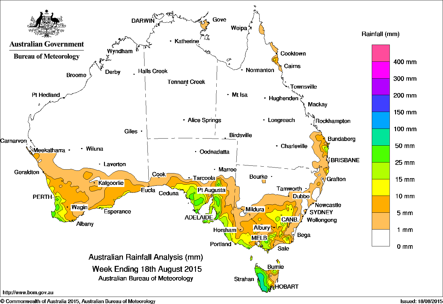 Weekly rainfall wrap, week ending 18 Aug 2015 Beef Central