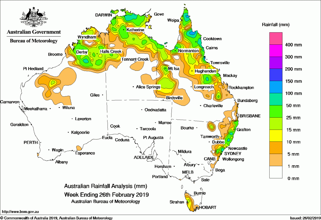 Weekly rainfall wrap + rain outlook, 27 Feb 2019 Beef Central