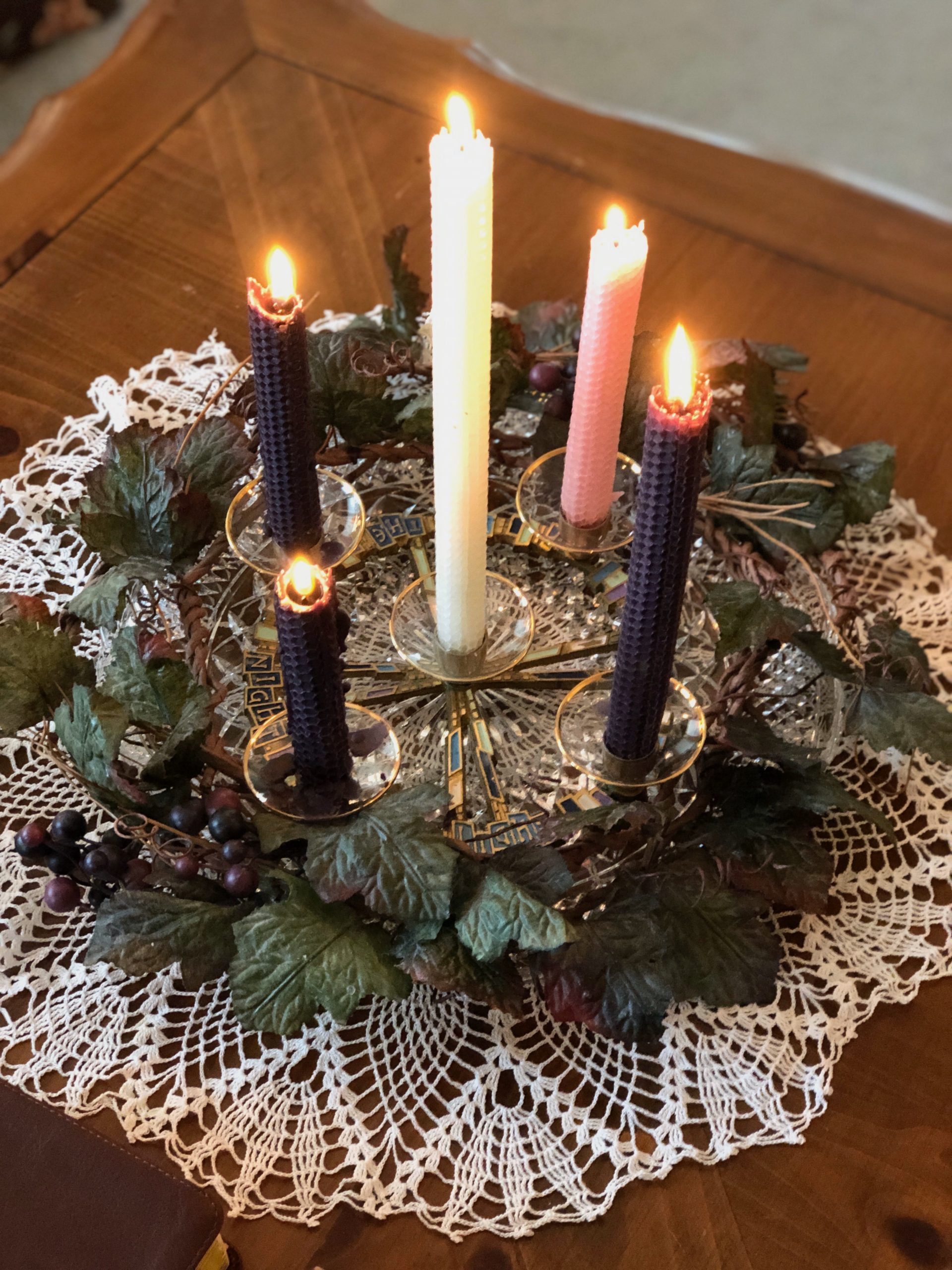 12" Beeswax Taper Candles (Advent, 2pairs)