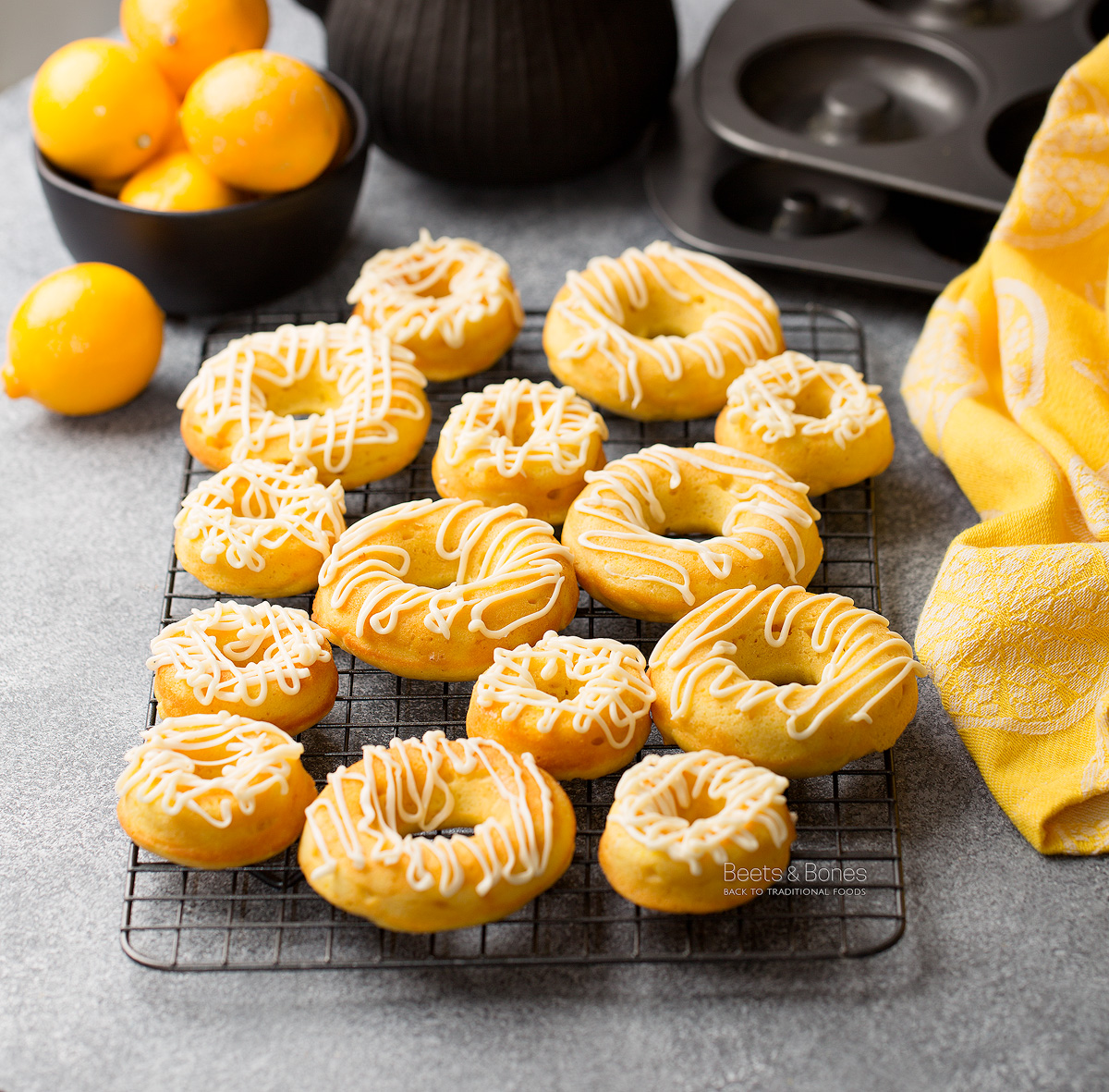 Lemon Donuts with Einkorn Flour {oven baked} Beets & Bones