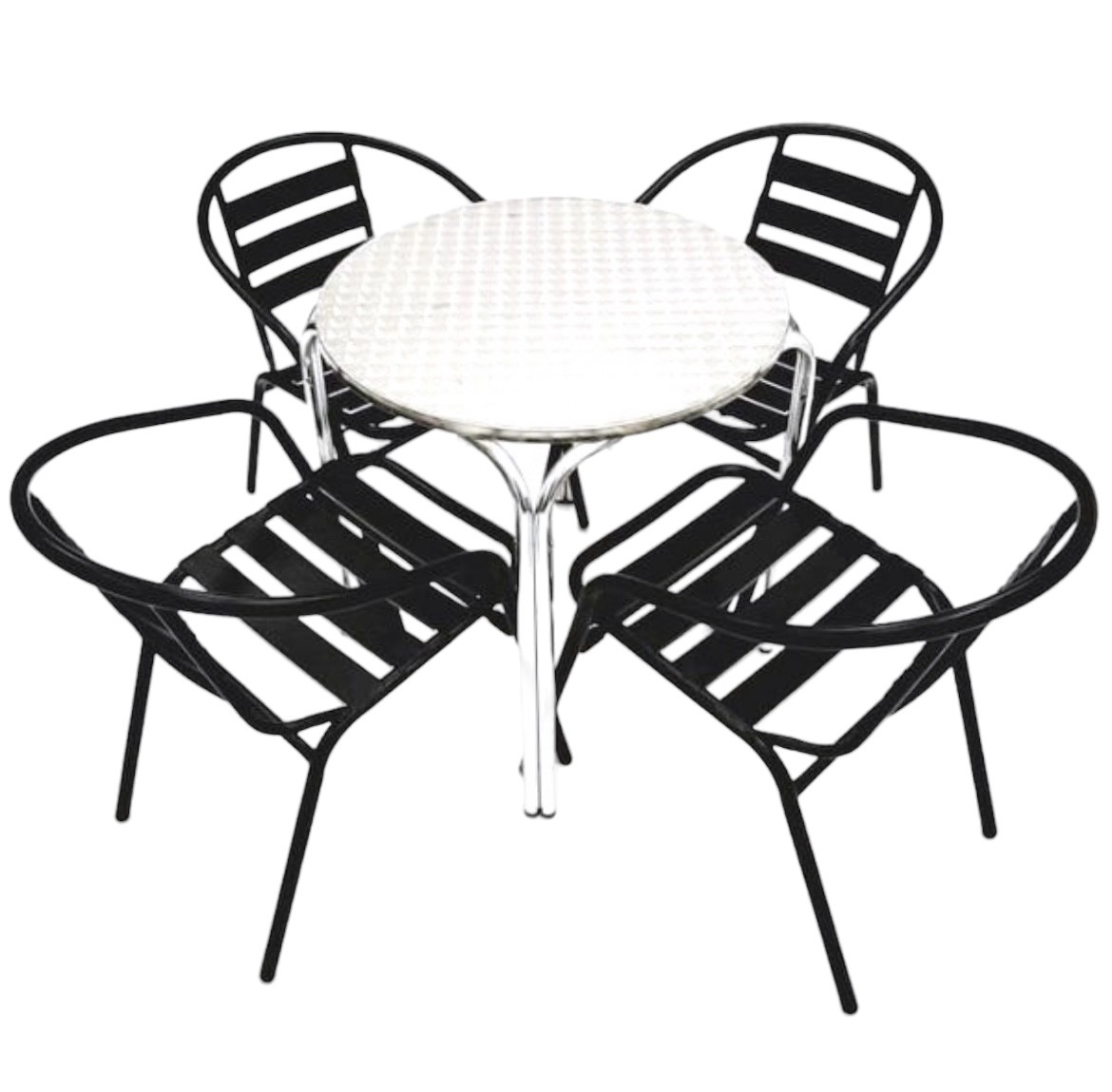 5 Piece Furniture Set Round Stacking Table & 4 Chairs