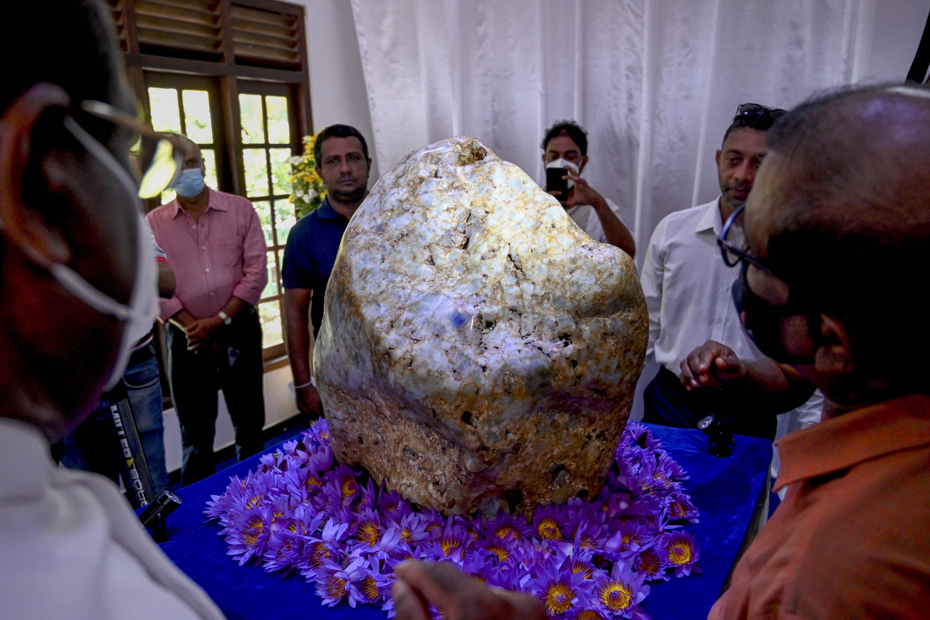 Srilanka unveils world's biggest blue sapphire stone World News